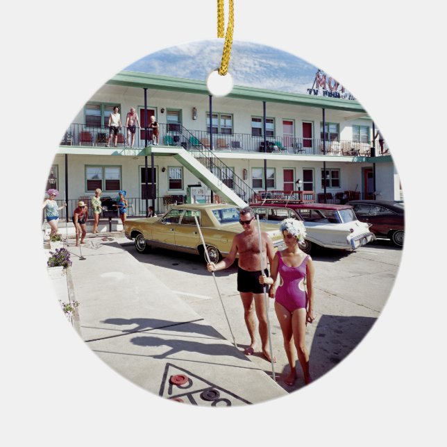 Vila Covemotell i 60-tal Julgransprydnad Keramik (Framsidan)