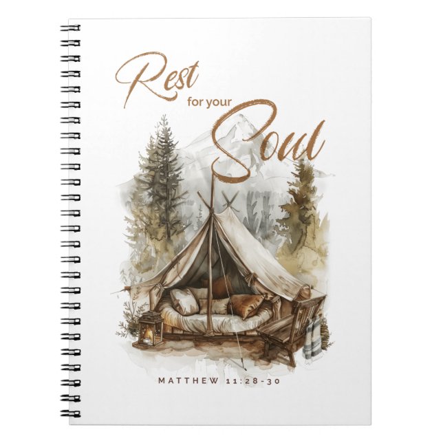 Vila för din själ Christian Boho Journal Anteckningsbok (Framsidan)