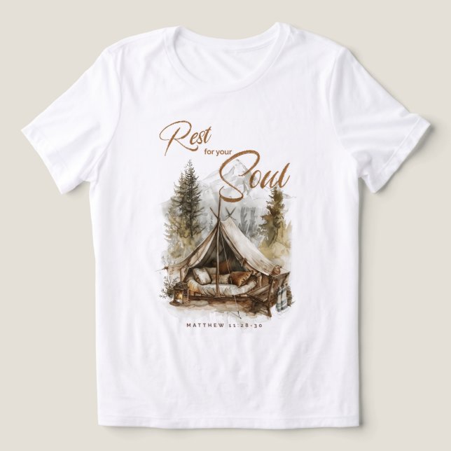 Vila för din själ, kristna Boho Women's Shirt T (Design Framsida)