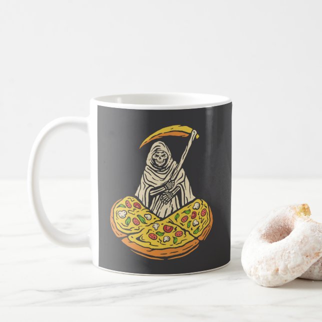 Vila i Delar i Pizza Kaffemugg (Med munk)