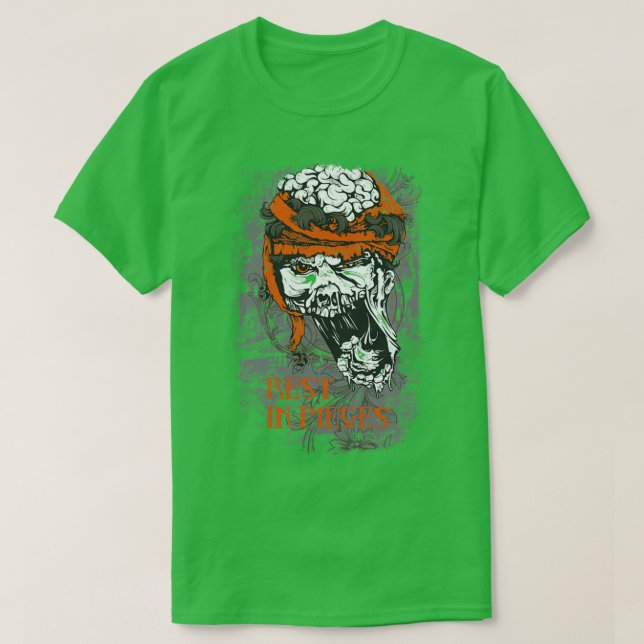 Vila i Delara Zombie Skull T Shirt (Design framsida)