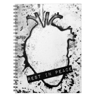 vila i fredens anatomiska hjärta anteckningsbok med spiral