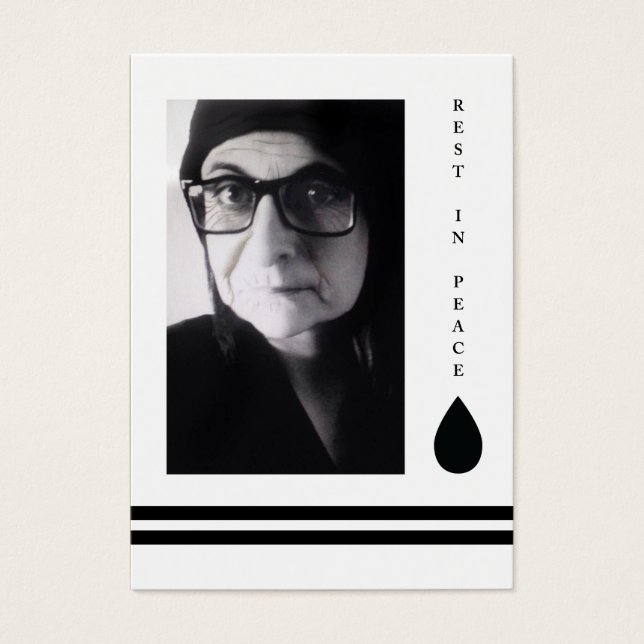 vila i fredsdroppen visitkort (Framsidan)