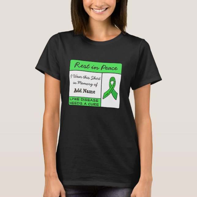 Vila i frid borrelia Till minne av t-shirt (Framsida)