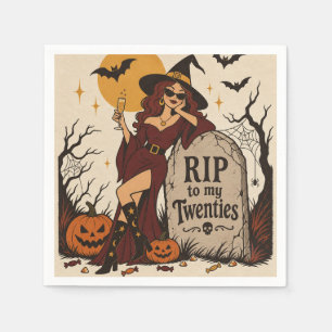 Vila i frid min 20-tals retro Halloween 30-årsdag Pappersservett