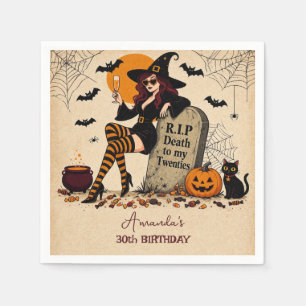 Vila i frid min tjugoårsretro Halloween 30-årsdag Pappersservett