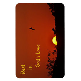 Vila i Guds Kärlek-solnedgång Magnet