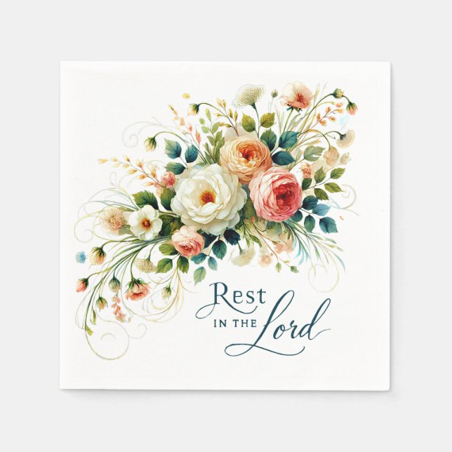 Vila i Herren blommig Pappersservett (Framsidan)