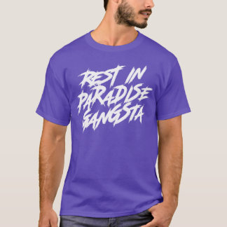Vila i paradis Gangsta vit text T Shirt