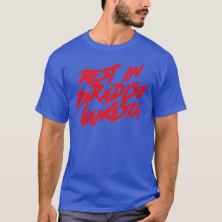 Vila i paradise Gangsta Red Text T Shirt
