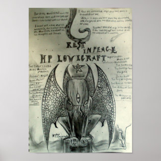 Vila i Peace H.P. Lovecraft Poster