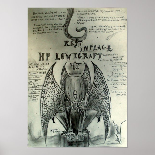 Vila i Peace H.P. Lovecraft Poster (Framsidan)