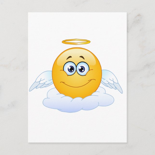 Vila i Peace RIP Heaven Angel Emoji Vykort (Framsida)