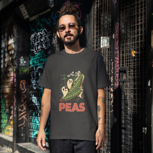 Vila i Peas Creepy Veggie Halloween Food Pun T Shirt (Skapare uppladdad)