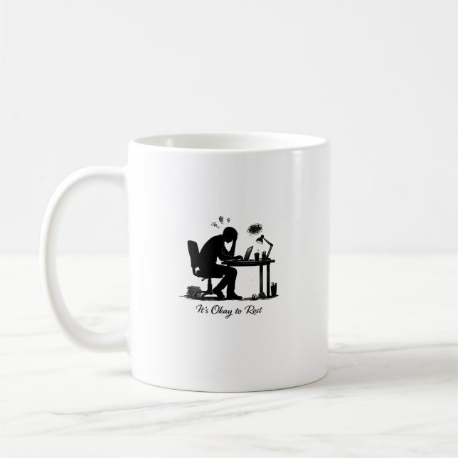 Vila Inspirerande Psykisk Hälsa Design  Kaffemugg (Vänster)