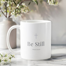 Vila kristen mugg – Psalm 46:10 Skrift