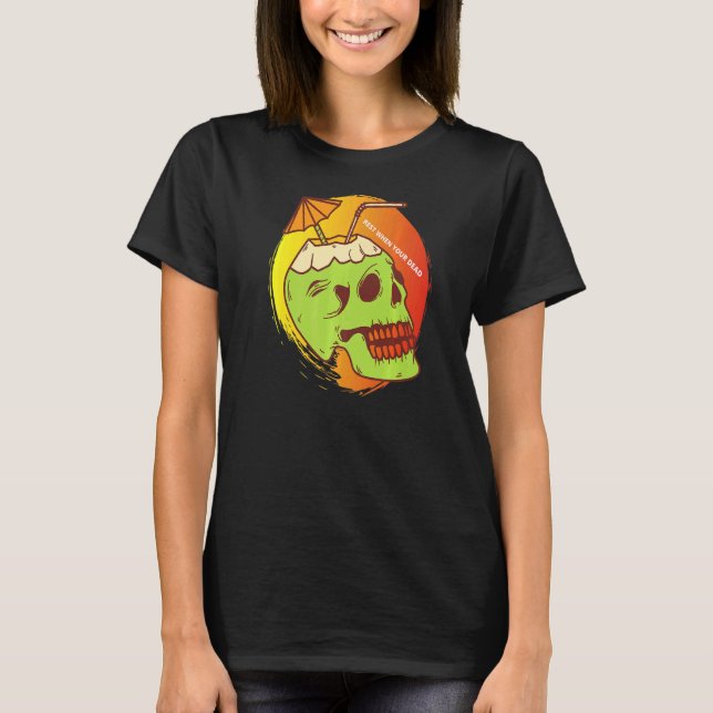 Vila när du har dött och benen t shirt (Framsida)
