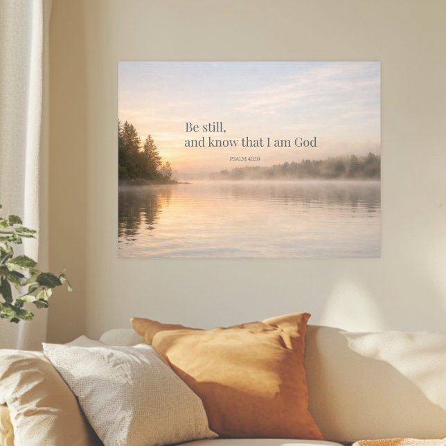Vila och vet att jag är Gud Psalm 46:10 Poster (Skapare uppladdad)