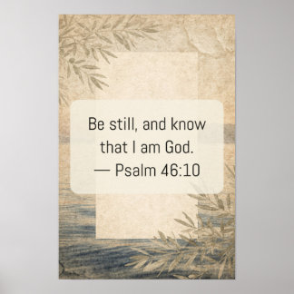 Vila och vet — Psalm 46:10 Poster