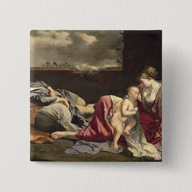 Vila på flyg in i egyptenen, 1628 knapp (Framsida)