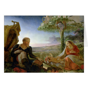 Vila på flyg in i egyptenen, 1805-6 hälsningskort