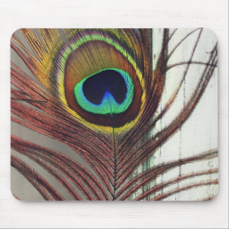 Vila påfågelfjädern musmatta