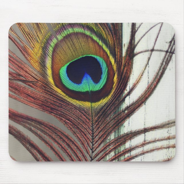 Vila påfågelfjädern musmatta (Framsidan)