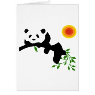 Vila panda.en hälsningskort