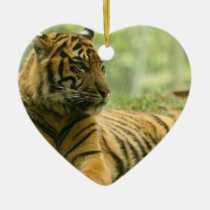 Vila tigerprydnaden julgransprydnad keramik