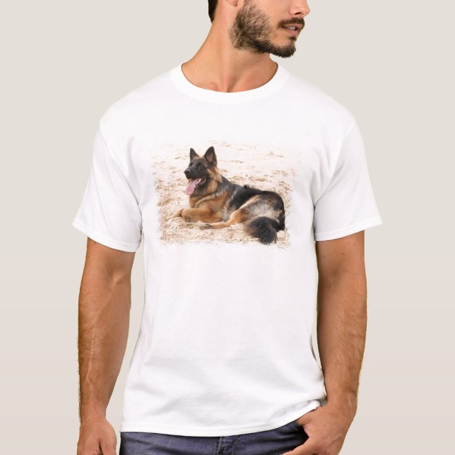Vila tyska herdehundmanar T-tröja T-shirt (Framsida)