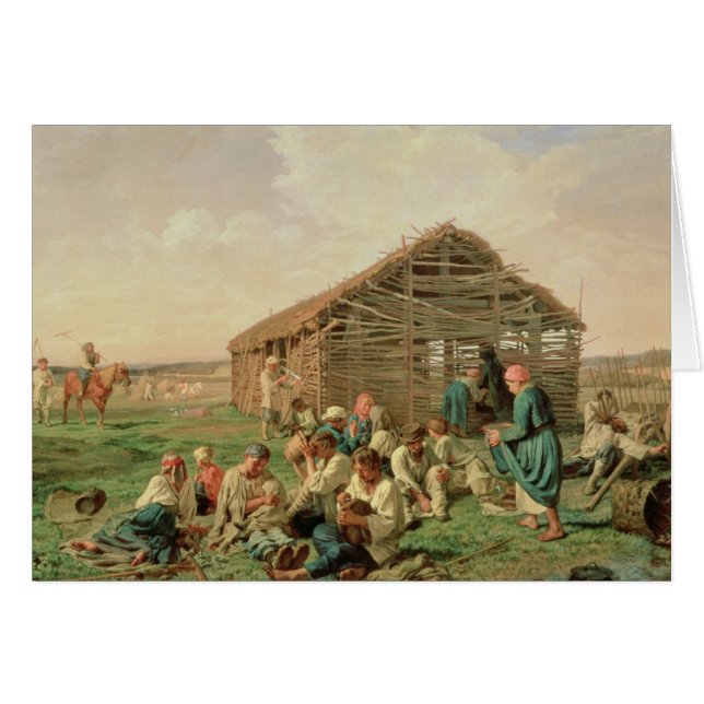 Vila under Haying, 1861 Hälsningskort (Framsidan Horizontal)