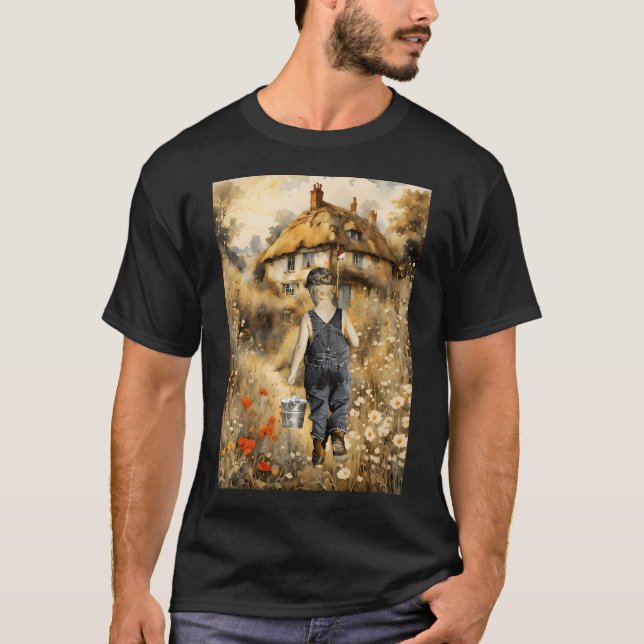 vila vid vattnet med en hund t shirt (Framsida)