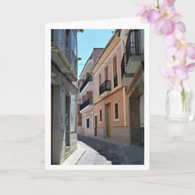 Vilamarxant Street Porträtt, Valencia, Spanska Kort (Orkide)