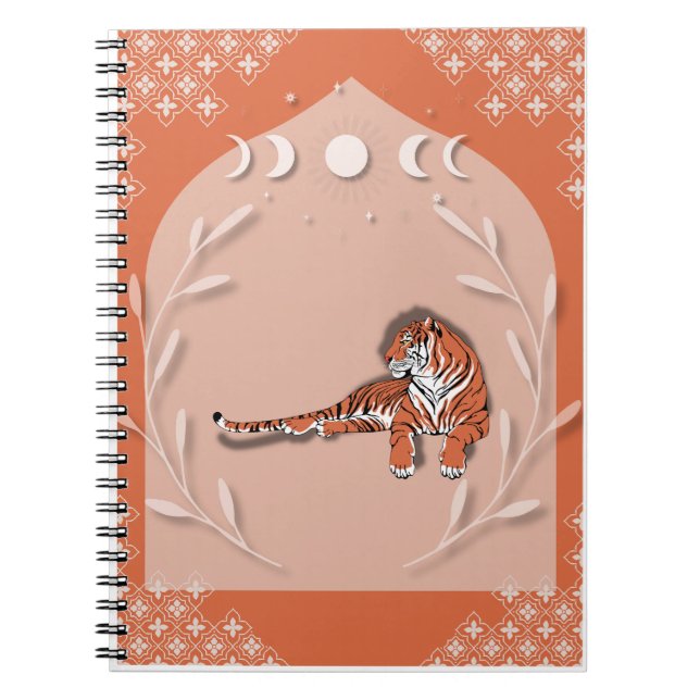 Vilan Tiger Månfaser Anteckningsbok/Dagbok  Anteckningsbok (Framsidan)