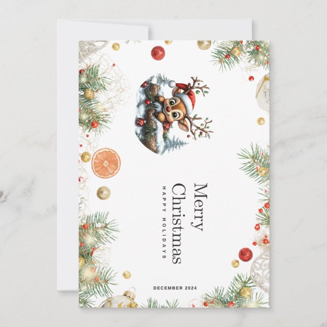 Vilande julpenguin med Presenter Card Inbjudningar (Framsida)