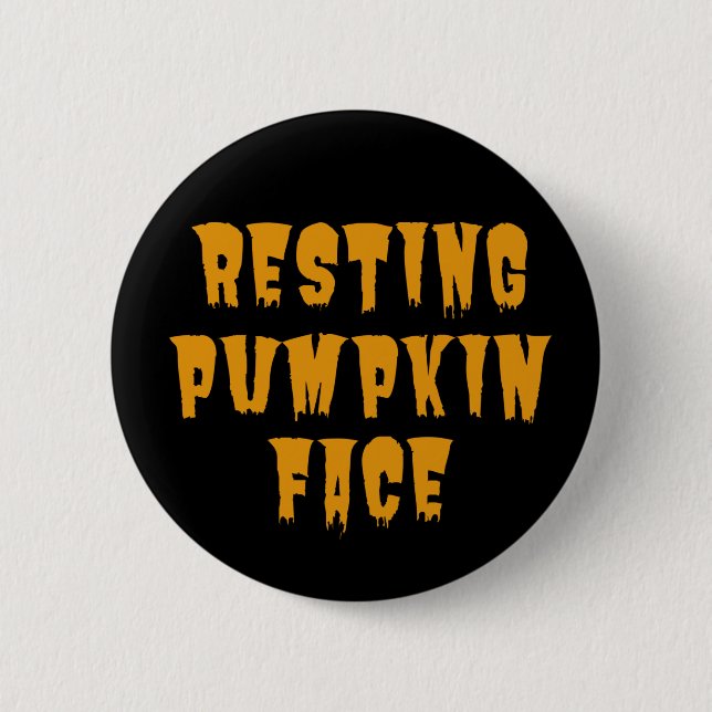 Vilande Pumpa Ansikte - Rolig Halloween 2022 Knapp (Framsida)