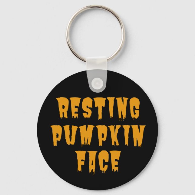 Vilande Pumpa Ansikte - Rolig Halloween 2022 Nyckelring (Framsida)