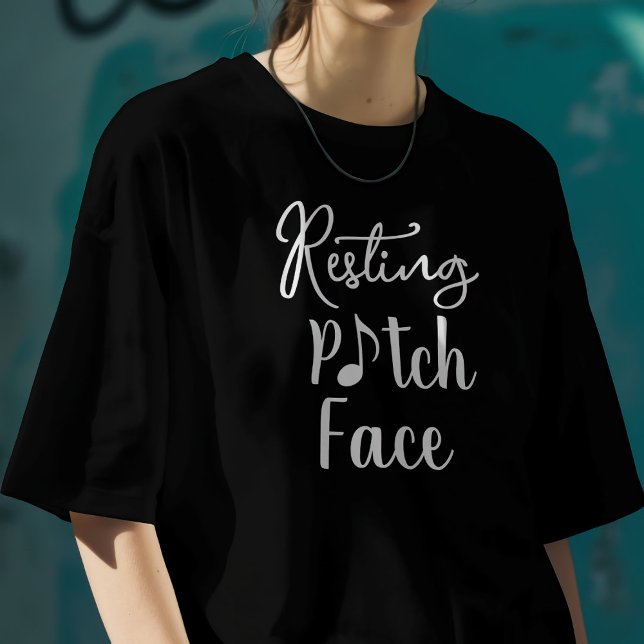 Vilande Tonhöjd Ansikte – Rolig Musik Puns  T Shirt (Skapare uppladdad)
