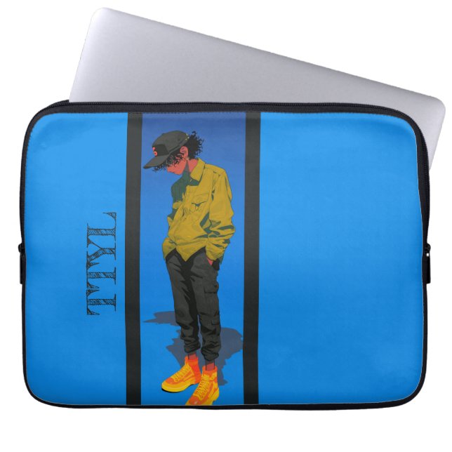 Vilande Vibes, i Teal, Electronics Bag Laptop Fodral (Framsidan)