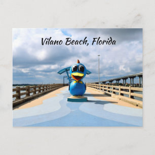 Vilano Beach, Florida Fishing Pier Vykort