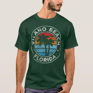 Vilano Beach Florida FL Vintage Retro 70-tal rolig T Shirt