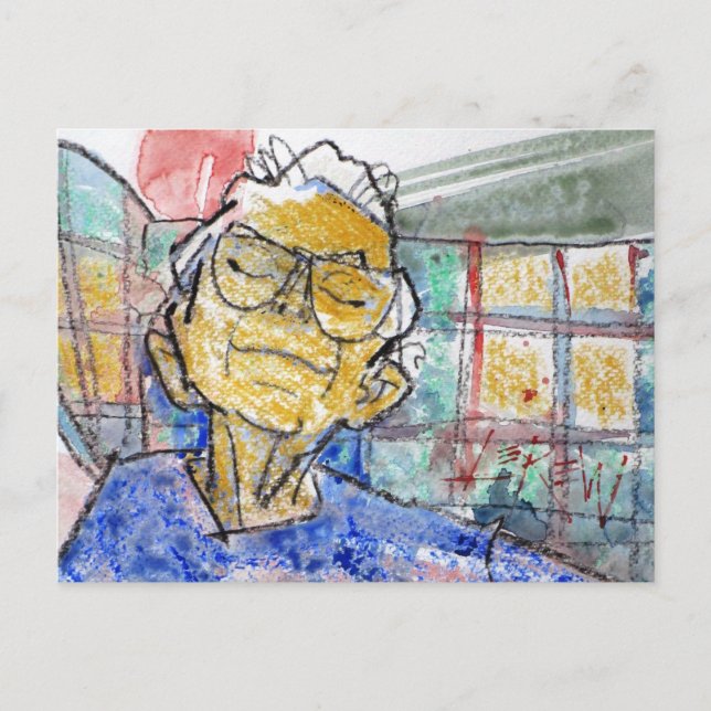 Vilar med ögonen Crayon Resist Larry Lerew #170903 Vykort (Framsida)