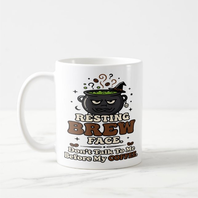 Vilar Uttryck Inte Prata Förrän Halloween Sjuksköt Kaffemugg (Vänster)