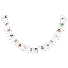 Vild 1 1:a födelsedag 12 månaders fotobanderoll vimplar