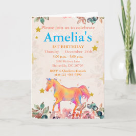 Vild 1:a födelsedag inbjudan