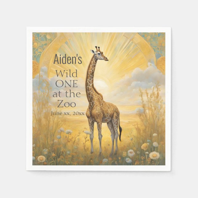 Vild 1:a födelsedag Party Pappersservett (Framsidan)