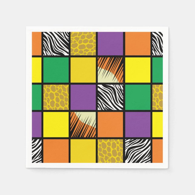 Vild 1:a födelsedag Party Safari Pappersservett (Framsidan)