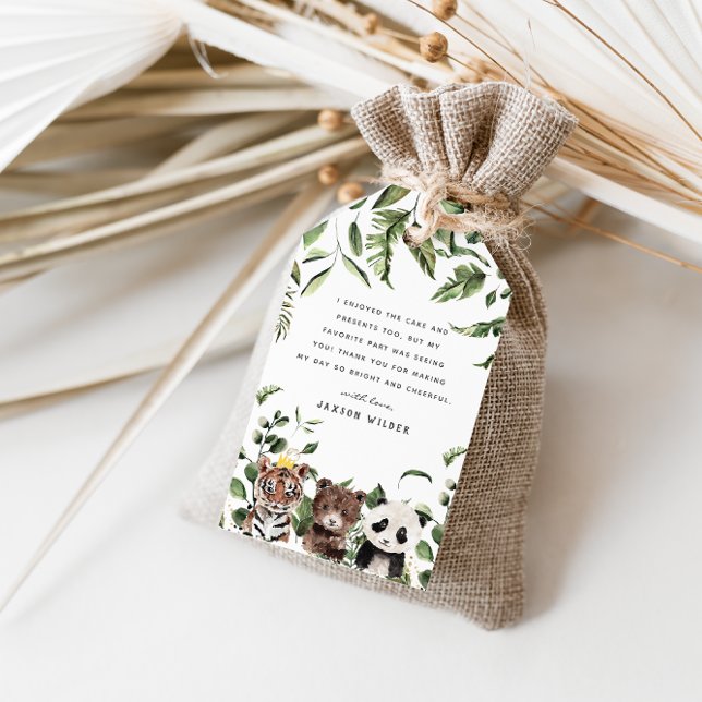 Vild 1:a födelsedag Party Tack Presentetikett (Skapare uppladdad)