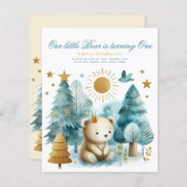 Vild 1:a födelsedagen (eller EDIT AGE) Teal Guld