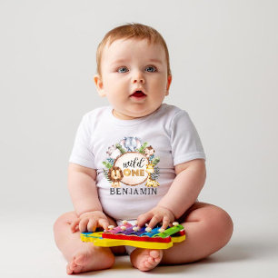 Vild 1:a födelsedagen Jungle Baby T-Shirt